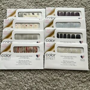 Lot of 8 color street polish strips